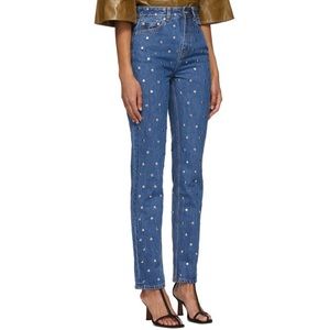 ganni stud jeans